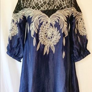 Vintage Inspired Blue Shift Dress